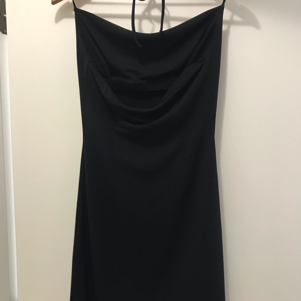 Express Halter Black Dress